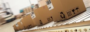 boxes on a conveyor belt